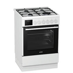 Gorenje K637E14WKE Dual Fuel Cooker with Multifunction Oven, White